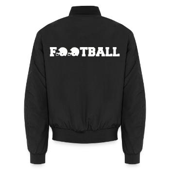 football - Unisex Bomberjacke - Schwarz - Hinten - AI Model Male 185 light (185cm)