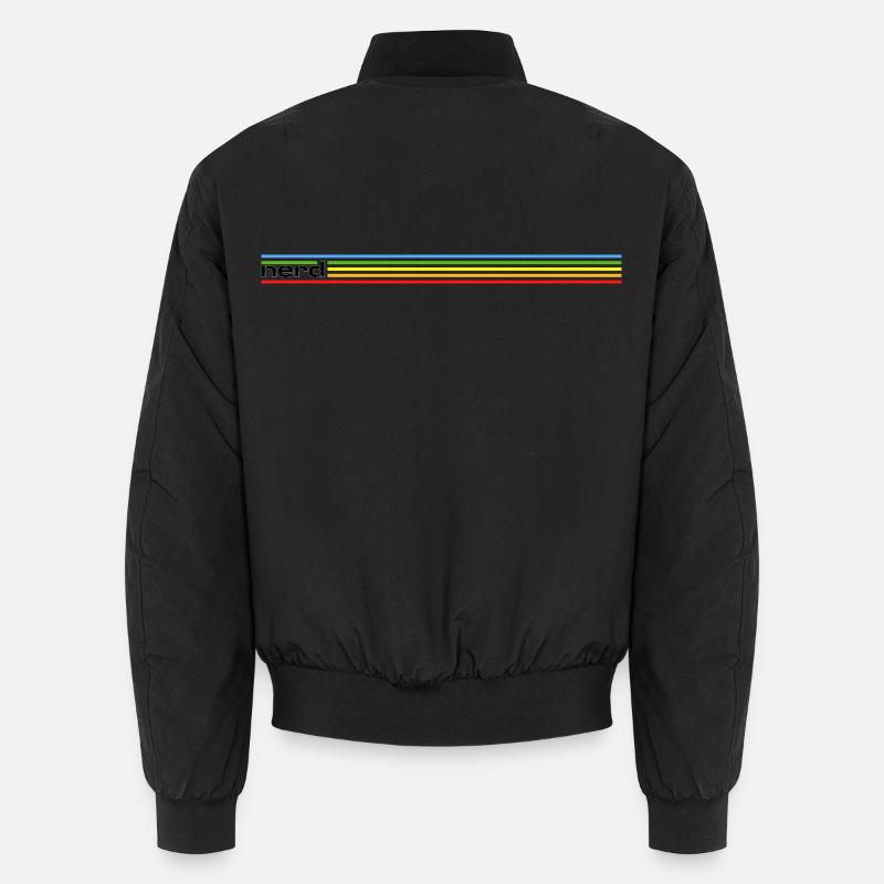 NERDY forever - nerd Arc-en-ciel - Bomber unisexe - noir