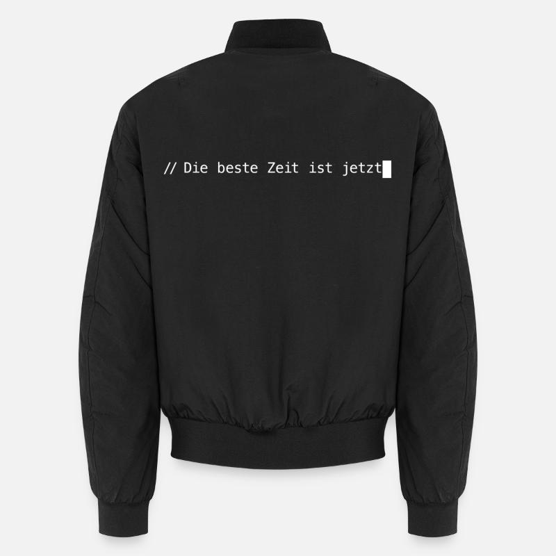 Die beste Zeit ist jetzt - Unisex Bomberjacke - Schwarz