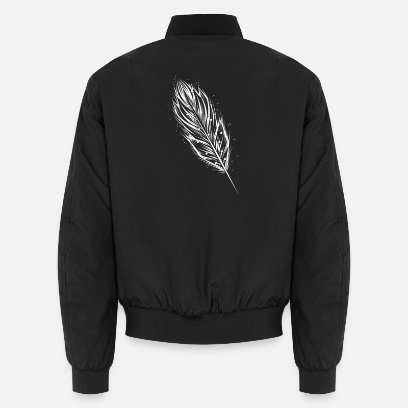 une plume blanche - Bomber unisexe - noir