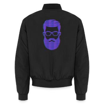 Porteur de barbe Masculinité Moustache Barbe - Bomber unisexe - noir - Dos - AI Model Male 185 light (185cm)