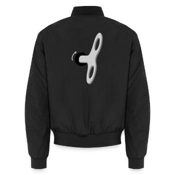 Humans are a machine - Unisex Bomber Jacket - black - Back - AI Model Male 185 light (185cm)