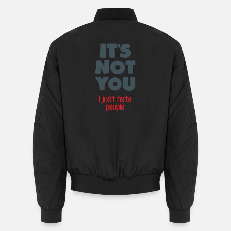 Ich hasse Menschen Unisex Bomberjacke