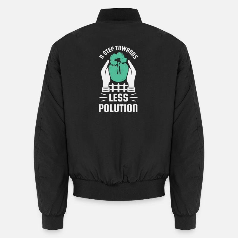 Step towards less pollution Unisex Bomber Jacket