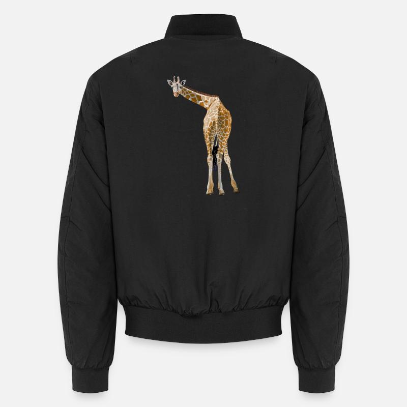 Giraffe grüßt aus der Savanne Unisex Bomberjacke