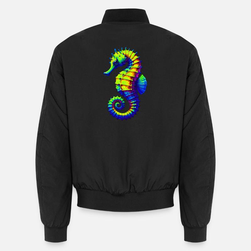 Seepferdchen - Unisex Bomberjacke - Schwarz