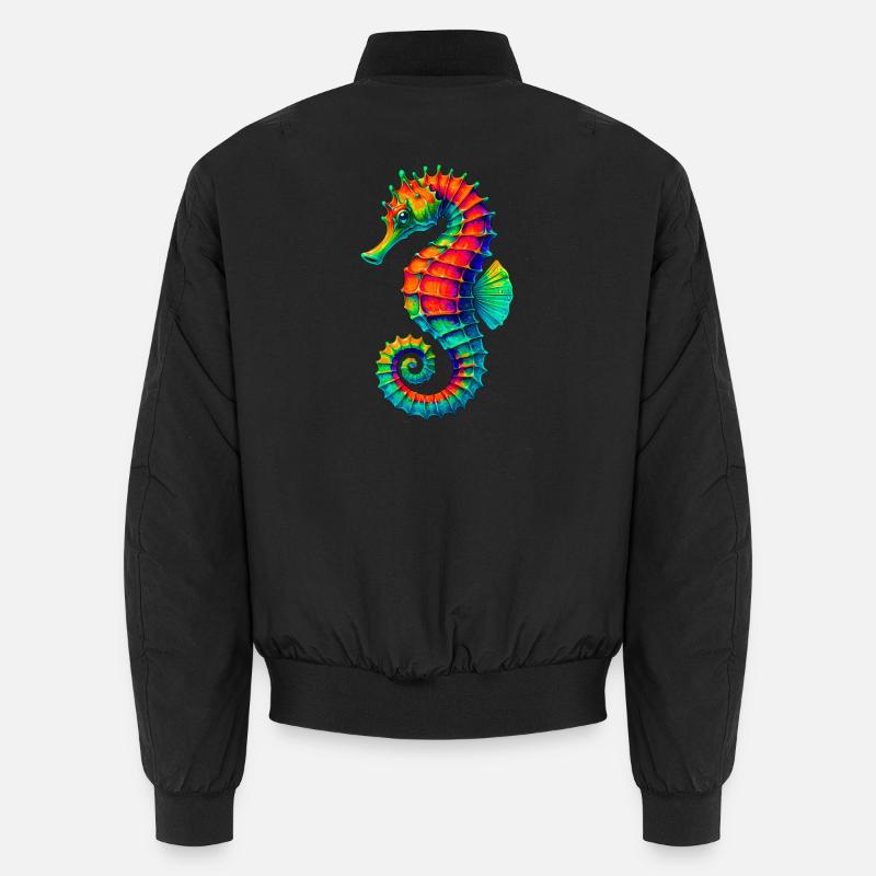 Seepferdchen - Unisex Bomberjacke - Schwarz