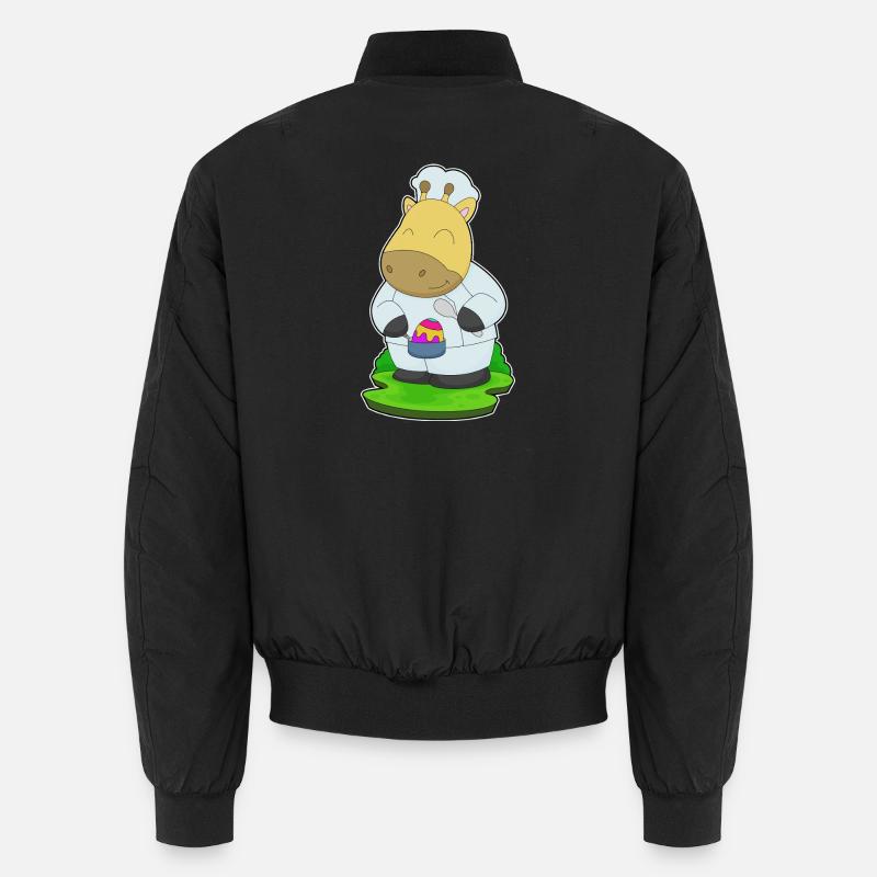 Giraffe Easter Chef Unisex Bomber Jacket