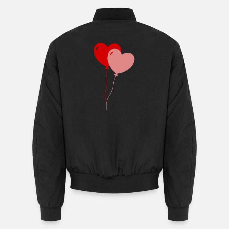 Herz-Luftballons - Unisex Bomberjacke - Schwarz