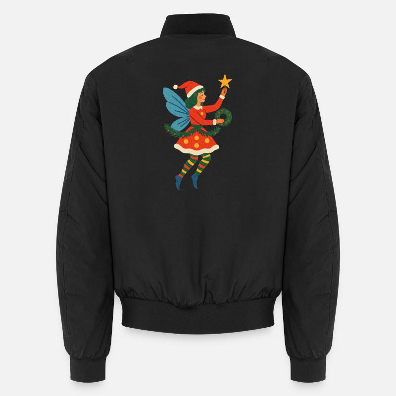 Illustration de Noël Fée Festive Bomber unisexe