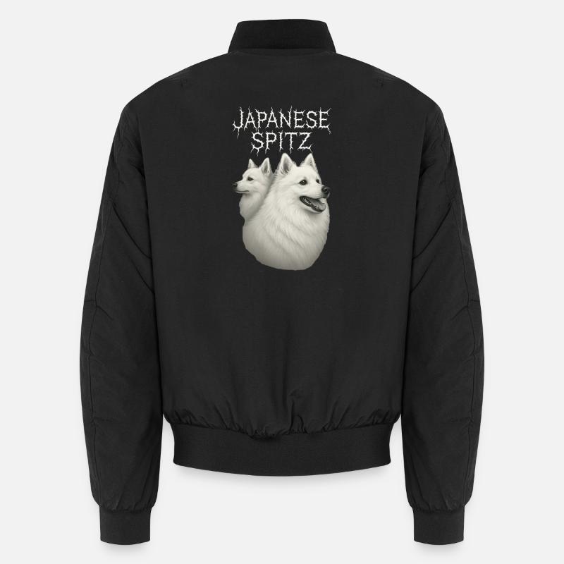 Japanese Spitz - Unisex Bomber Jacket - black