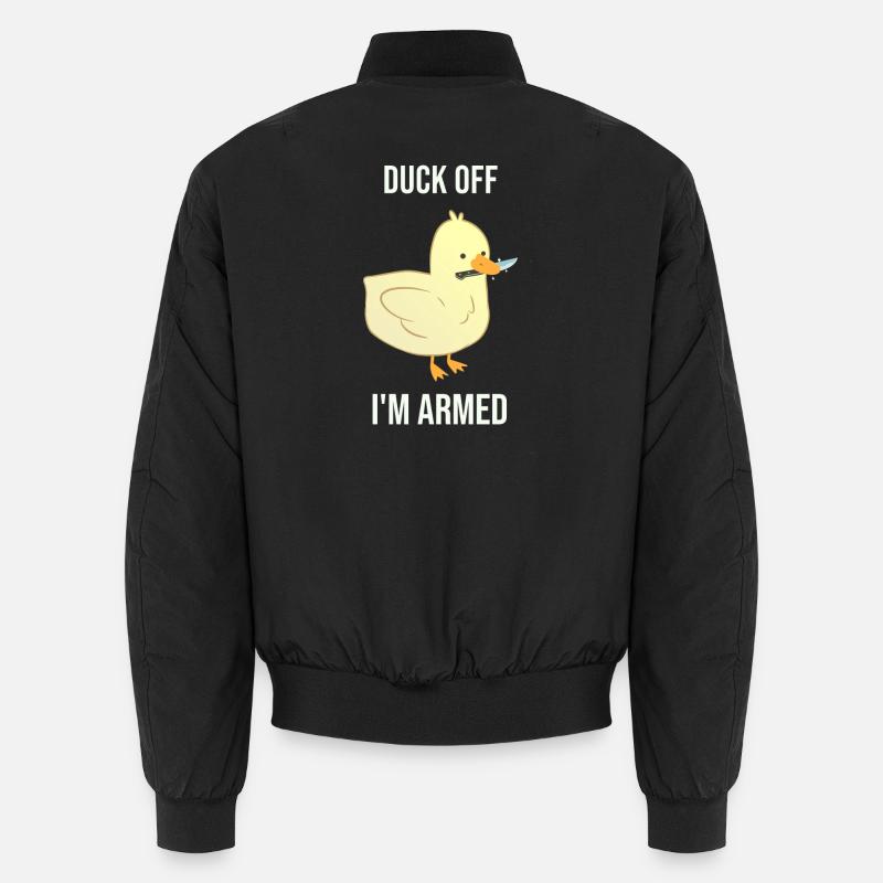 Duck Off I'm Armed Unisex Bomber Jacket