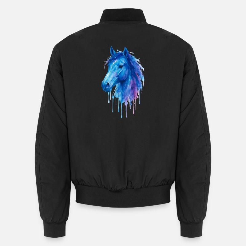Cheval Aquarelle - Equitation Bomber unisexe