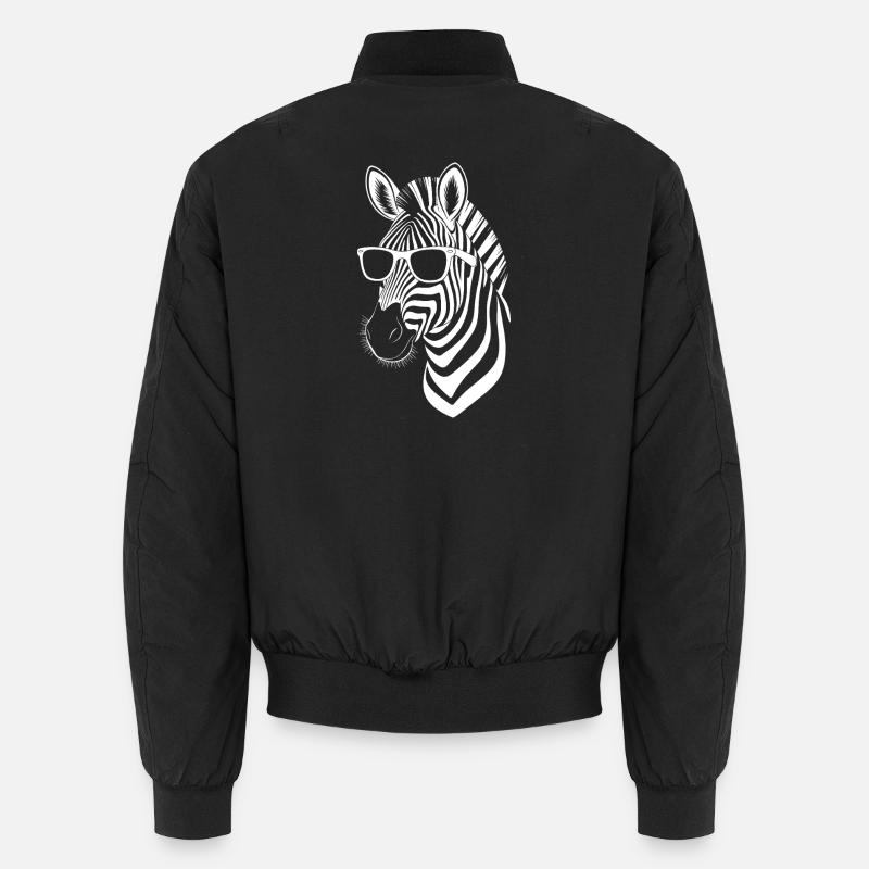 Zebra Saying Funny Zebra Gift - Unisex Bomber Jacket - black
