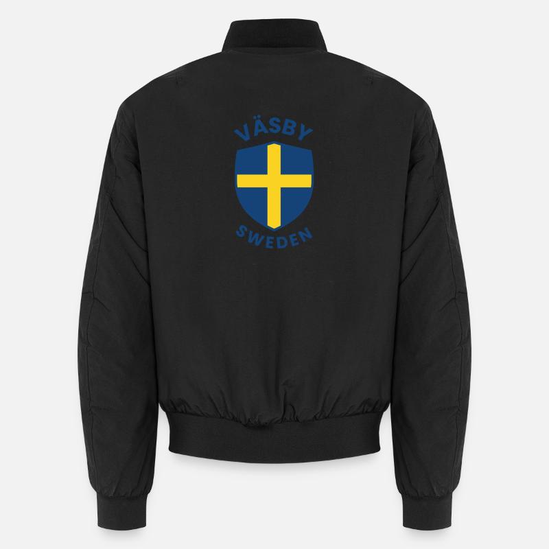 Väsby Sweden Schildemblem - Unisex Bomberjacke - Schwarz