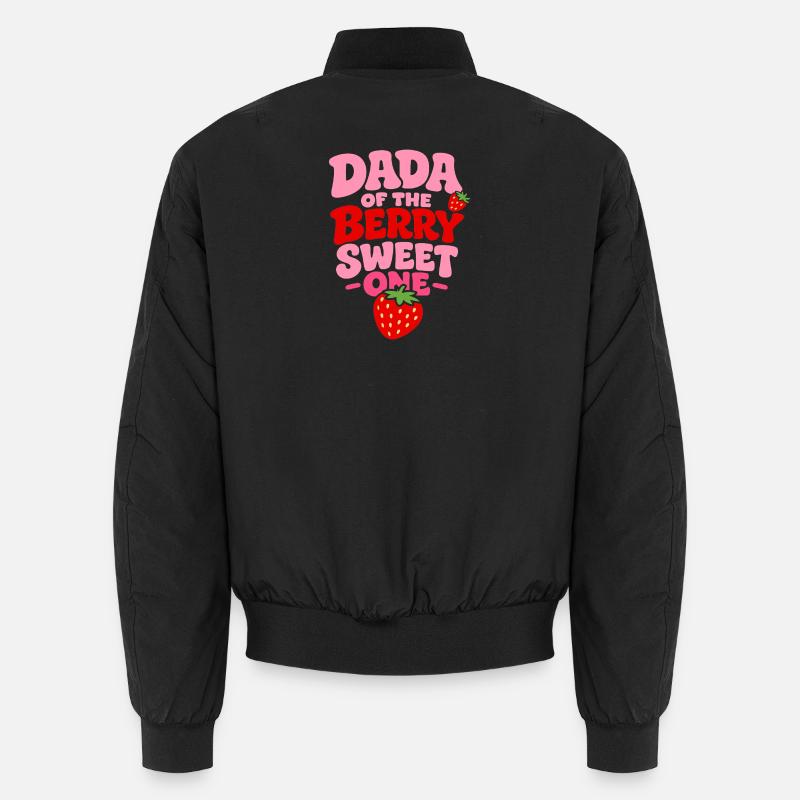Der Vater der süßesten Erdbeere - Unisex Bomberjacke - Schwarz