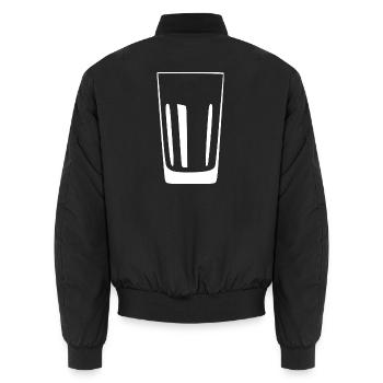 Cadeau gastronomique en verre pour les verres Long Drinks - Bomber unisexe - noir - Dos - AI Model Male 185 light (185cm)