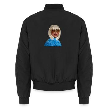 Von der Königin zur Prinzessin - Unisex Bomberjacke - Schwarz - Hinten - AI Model Male 185 light (185cm)