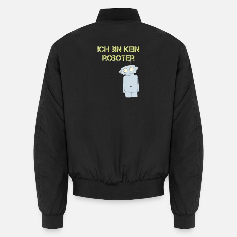 ich bin kein roboter - Unisex Bomberjacke - Schwarz