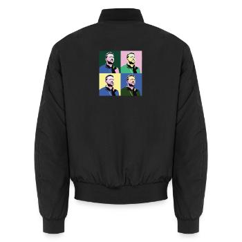 Selenskyj Pop-Art - Unisex Bomberjacke - Schwarz - Hinten - AI Model Male 185 light (185cm)