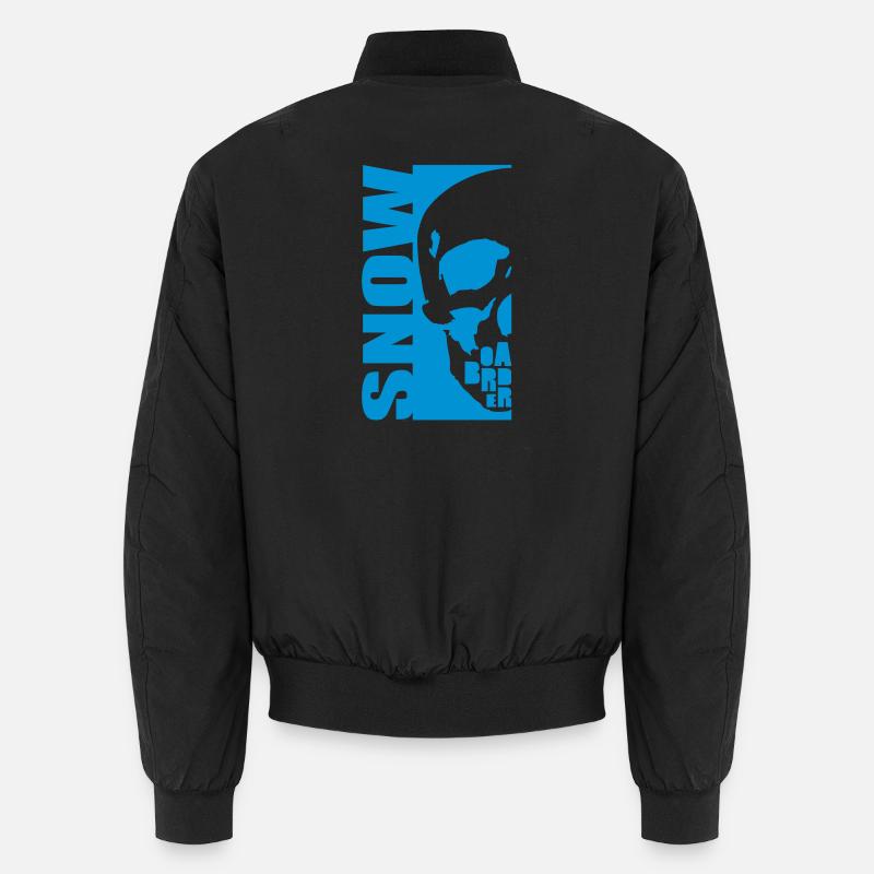 snow boarder skull Bomber unisexe
