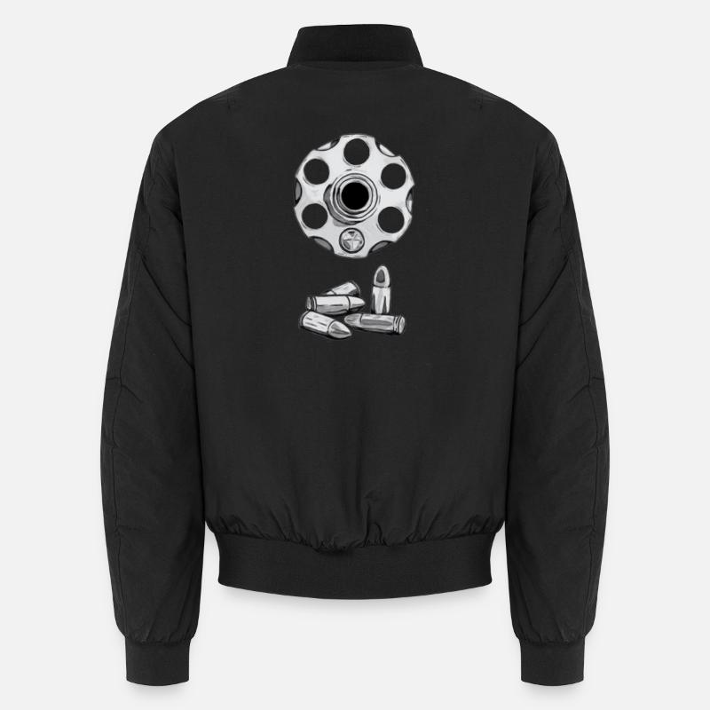 Bullet Turret Pattern - Unisex Bomber Jacket - black