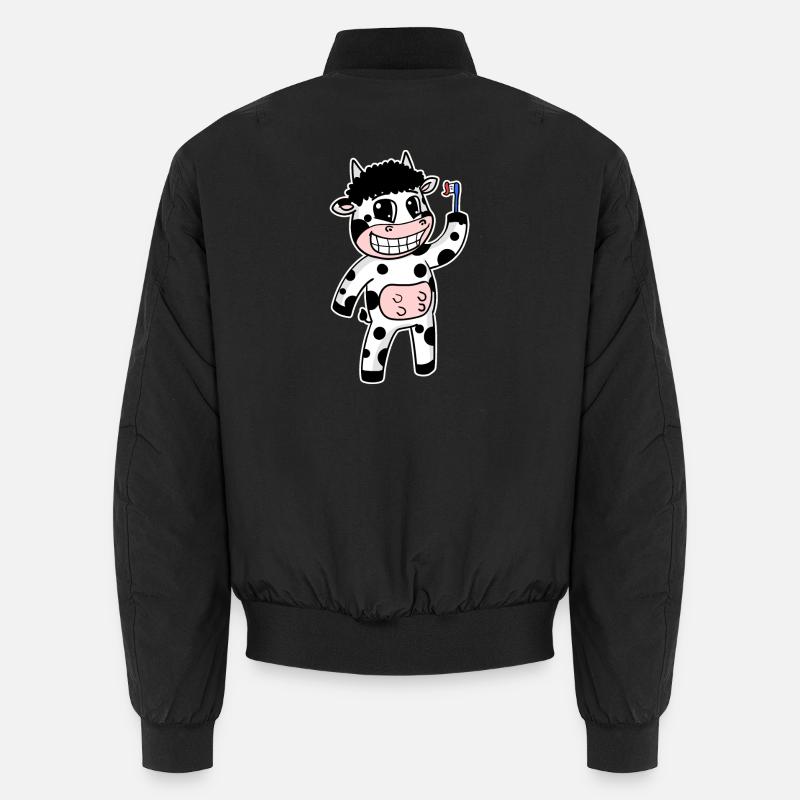 Vache avec brosse à dents Bomber unisexe