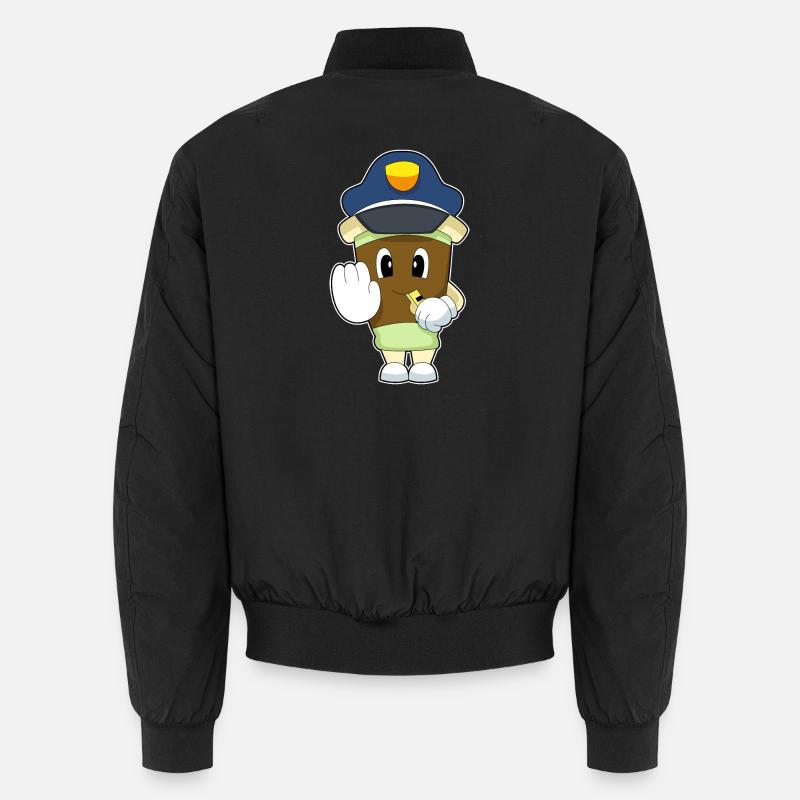 Kaffee Polizist Trillerpfeife Polizei - Unisex Bomberjacke - Schwarz