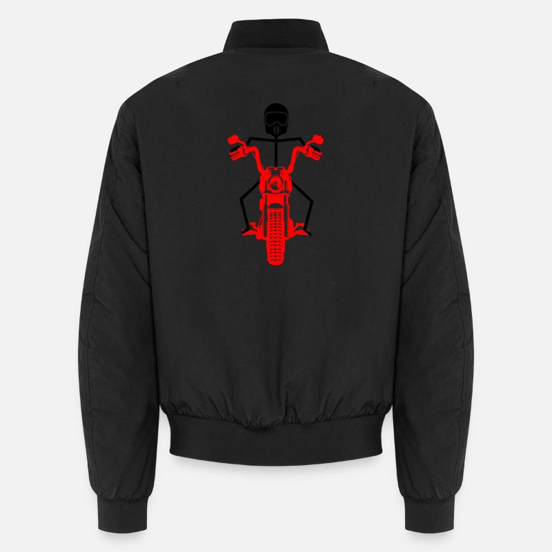 Black stickmen with red engine - Unisex Bomber Jacket - black