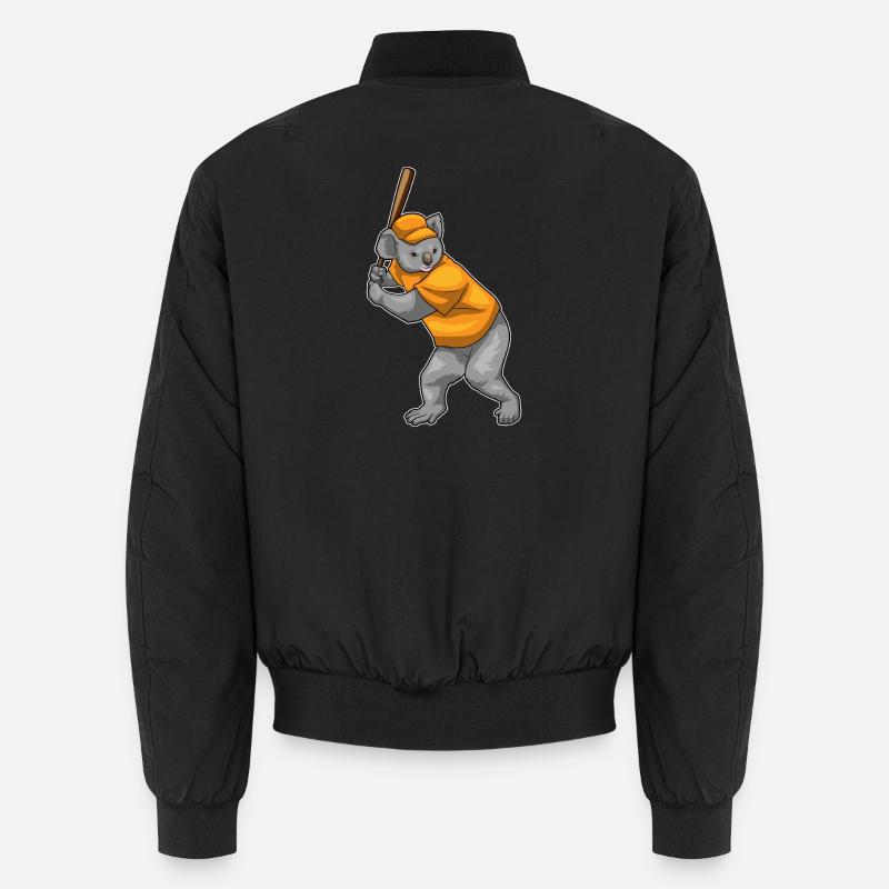 Koala Baseball Baseballschläger - Unisex Bomberjacke - Schwarz
