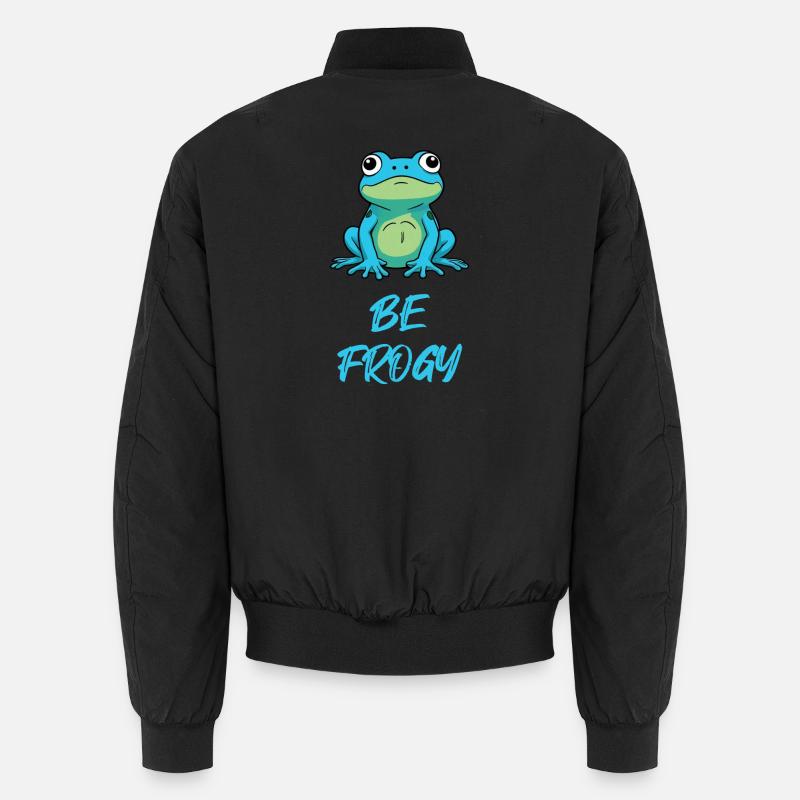 Frosch Blau Unisex Bomberjacke
