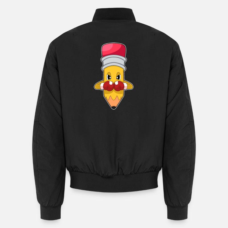 Bleistift Boxer Boxhandschuhe Boxen - Unisex Bomberjacke - Schwarz