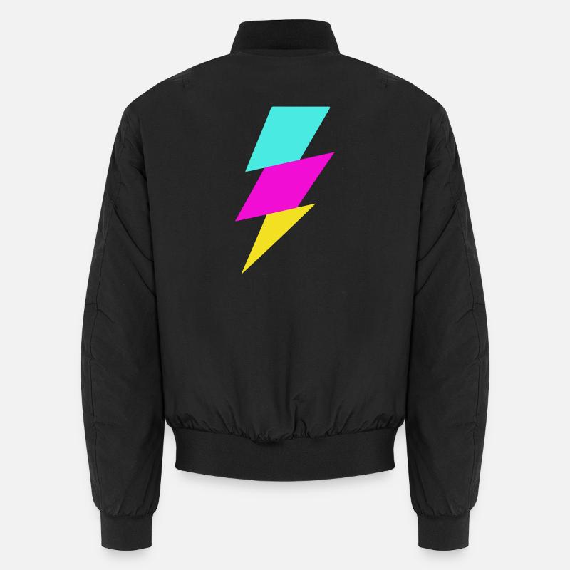 Rayon abstrait aux couleurs néon Bomber unisexe