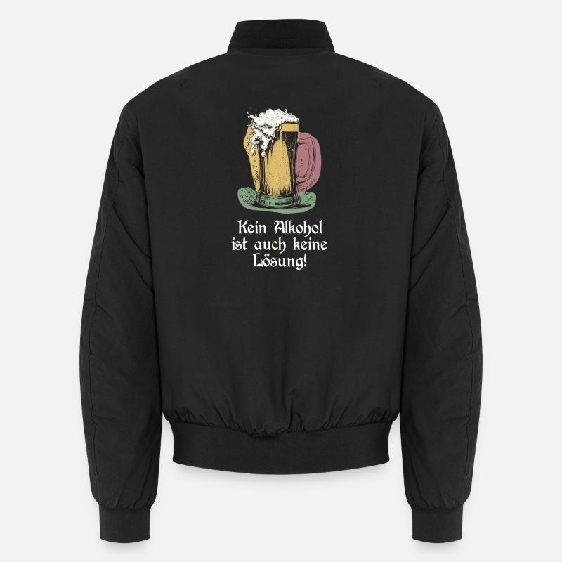 Lustiger Bier Spruch Unisex Bomberjacke