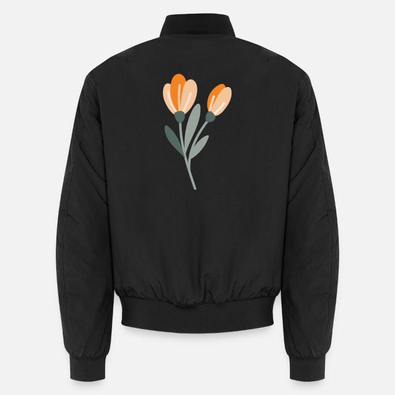 Blume - Unisex Bomberjacke - Schwarz