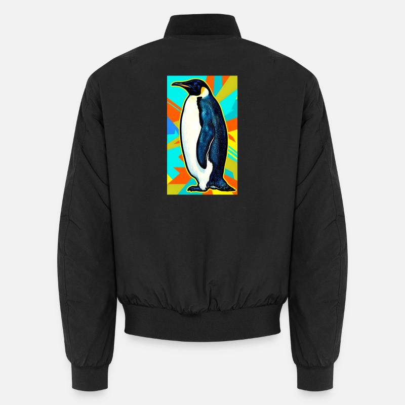 penguin - Unisex Bomber Jacket - black