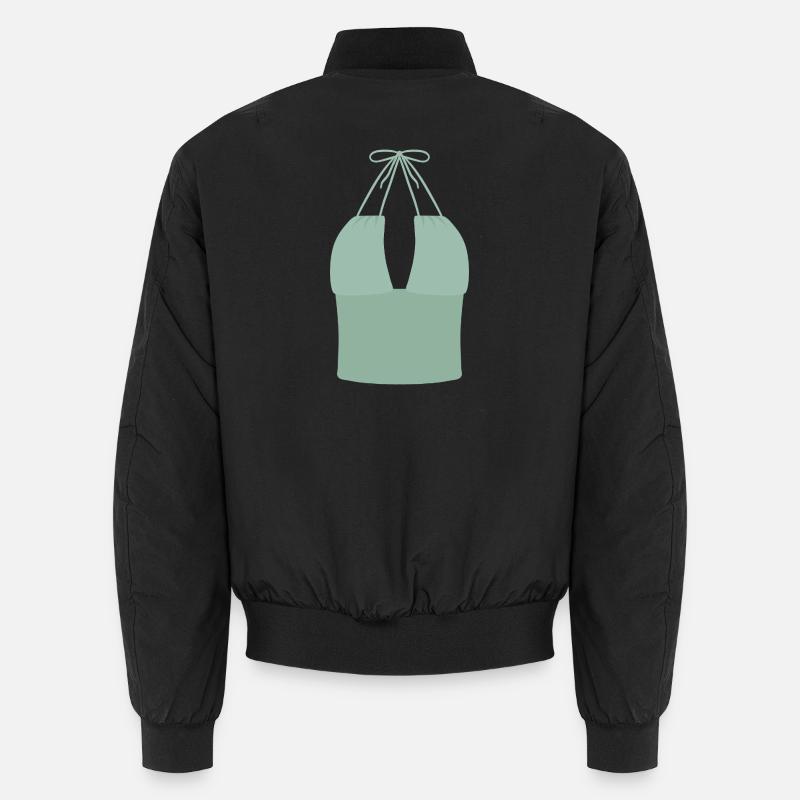 Mint Halter Bikini Top - Unisex Bomber Jacket - black