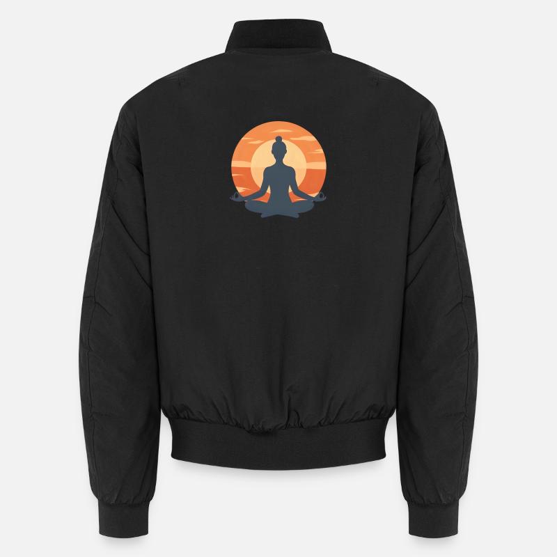 Coucher de soleil méditatif Bomber unisexe
