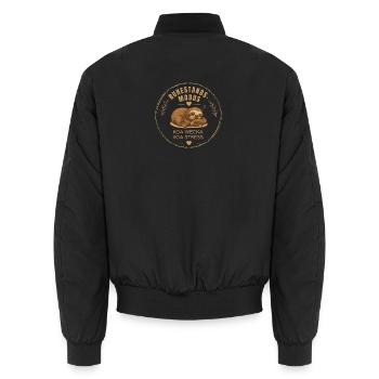 Ruhestands-Modus kein Wecker kein Stress - Unisex Bomberjacke - Schwarz - Hinten - AI Model Male 185 light (185cm)