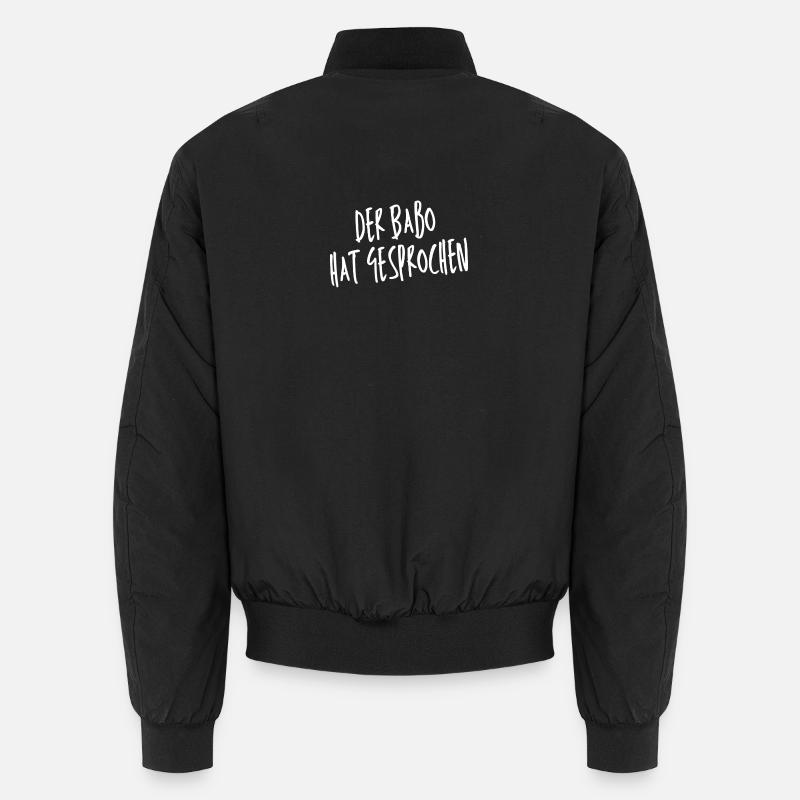 Der Babo Gesprochen Shirtdesign - Unisex Bomberjacke - Schwarz