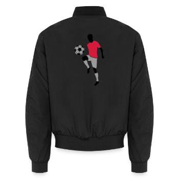 Joueur de football - Bomber unisexe - noir - Dos - AI Model Male 185 light (185cm)