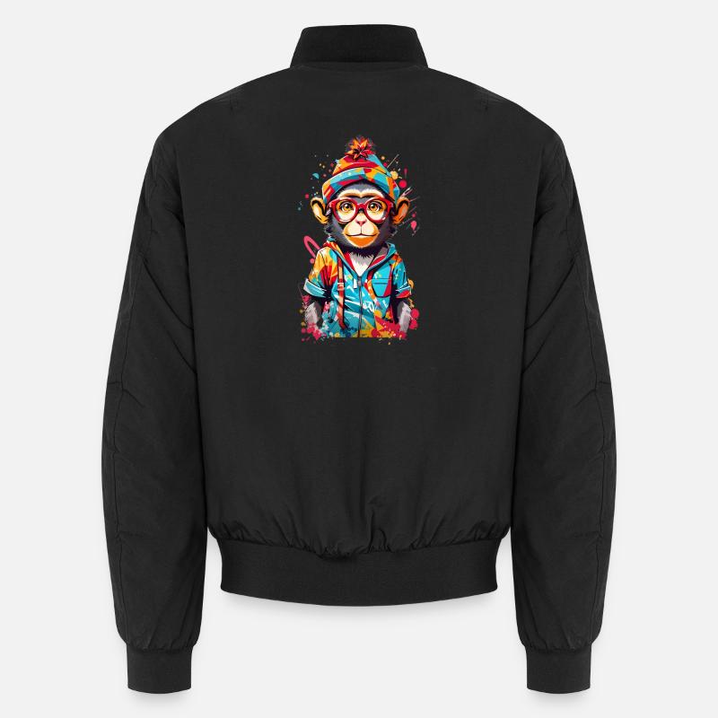 Singe cool - Bomber unisexe - noir