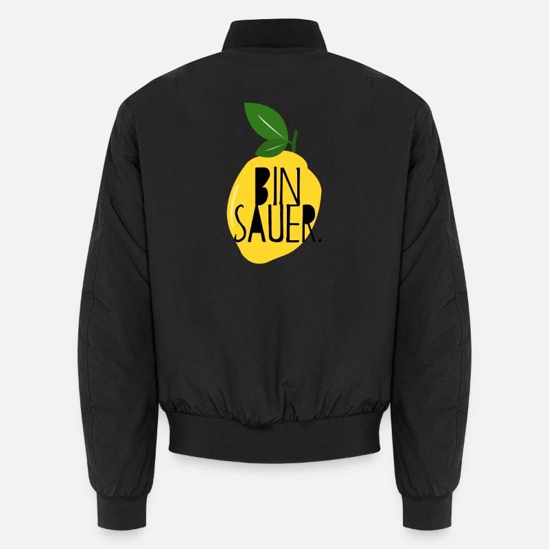 I'm Angry - Lemon - Bad Mood - Statement - Unisex Bomber Jacket - black