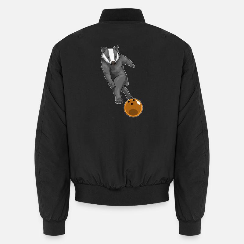Badger Boule de bowling - Bomber unisexe - noir