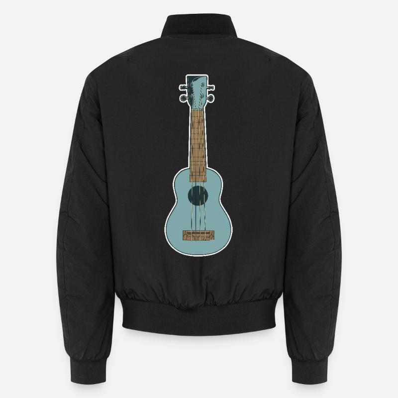 Retro Ukulele - Unisex Bomberjacke - Schwarz