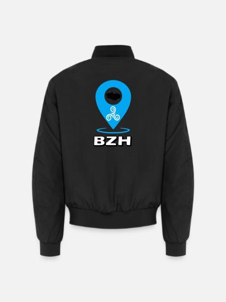 Triskel Breizh Blue - Unisex Bomber Jacket - black