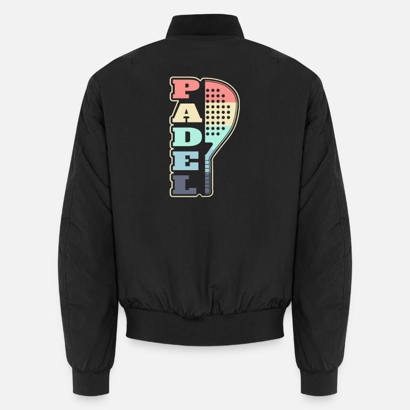 Funny Padel Racket - Unisex Bomber Jacket - black
