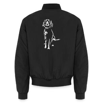 Wchtelhund allemand « Édition noire » - Bomber unisexe - noir - Dos - AI Model Male 185 light (185cm)