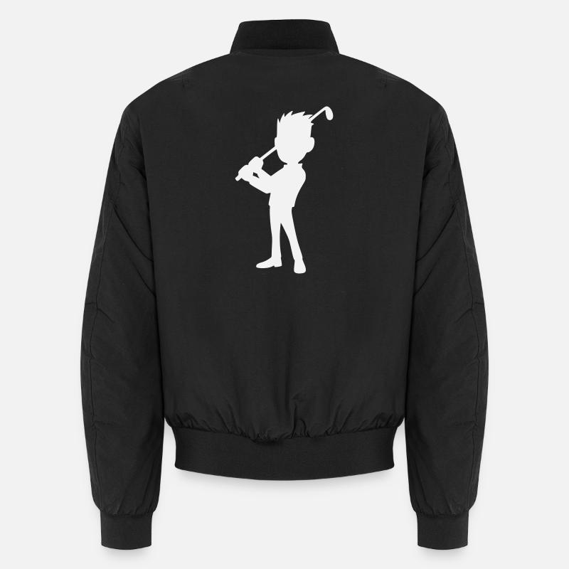 Golf-Design, Golfer Silhouette Unisex Bomberjacke
