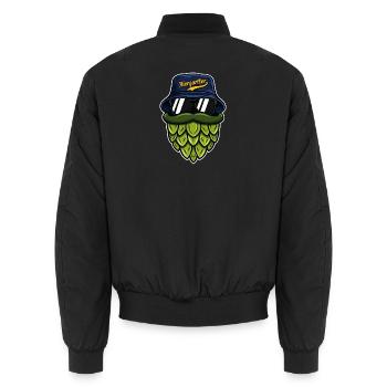 Hopfenheld im Biergarten - BucketHat - Unisex Bomberjacke - Schwarz - Hinten - AI Model Male 185 light (185cm)